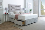 Geneva Divan Bed Set with Chesterfield Headboard